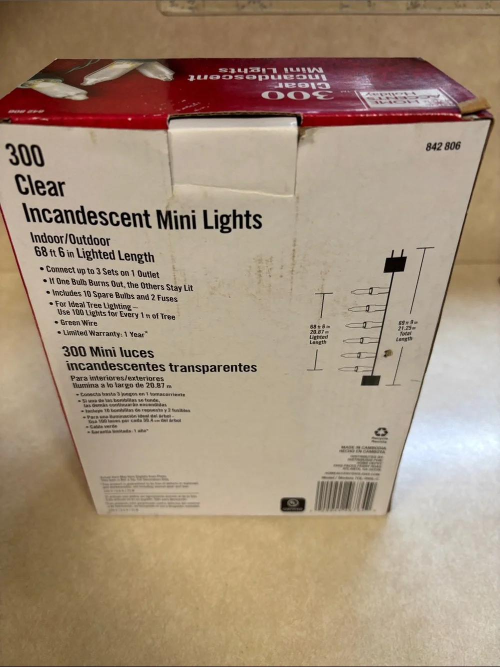 Home Accents Holiday 300 Clear Incandescent Mini Lights - Clear